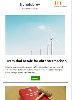 Faksimile av LbFs nyhetsbrev desember 2021