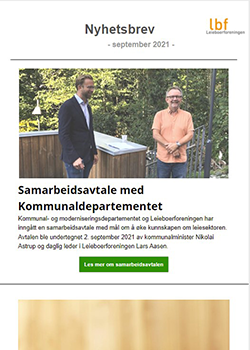 Faksimile av LbFs nyhetsbrev september 2021