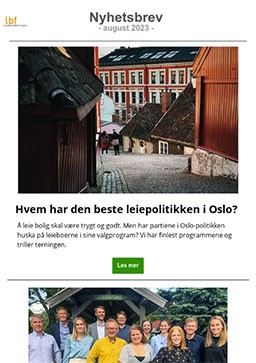 Faksimile av nyhetsbrev august 2023