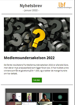 Faksimile av LbFs nyhetsbrev januar 2022