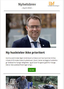 Faksimile av LbFs nyhetsbrev april 2022