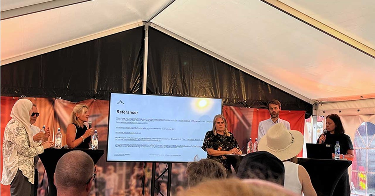 Foto fra debatten som Leieboeroningen arrangerte