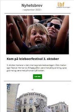 Faksimile av nyhetsbrev september 2022