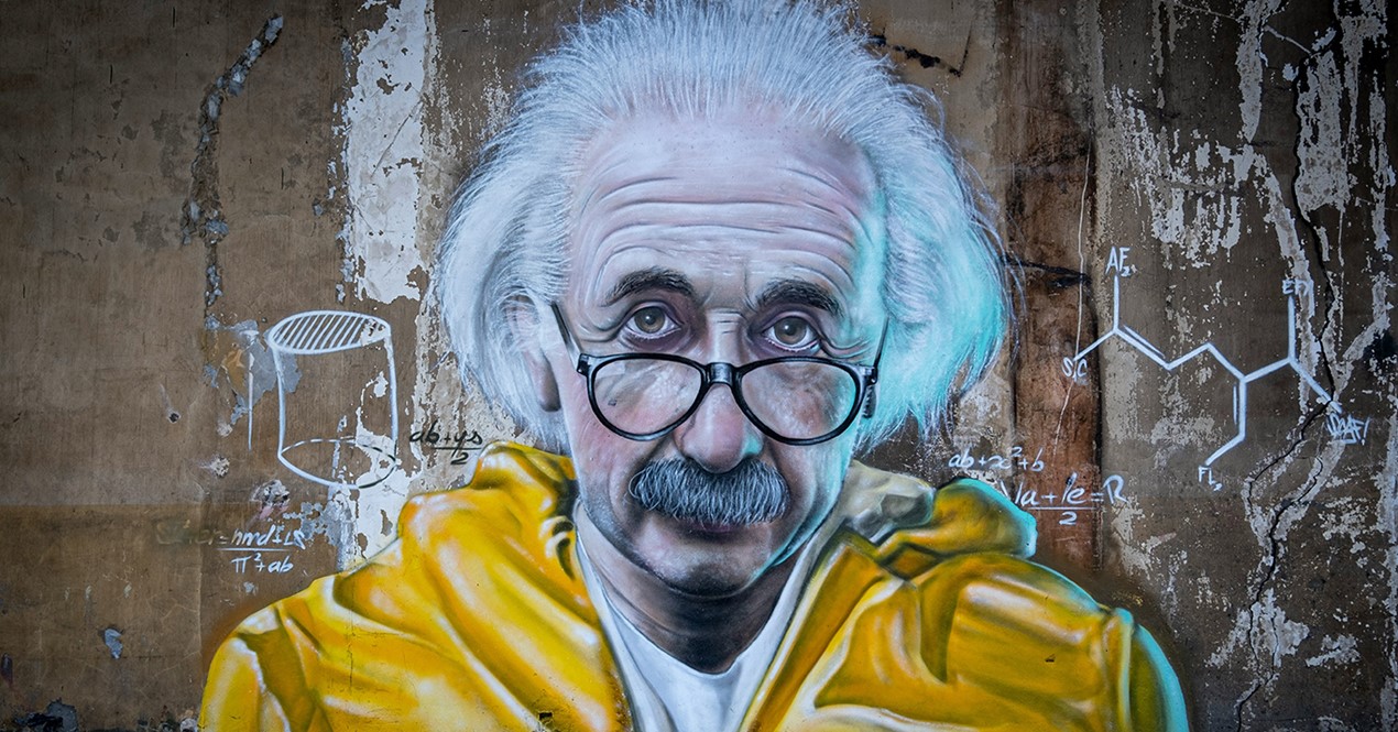 Veggmaleri av Albert Einstein