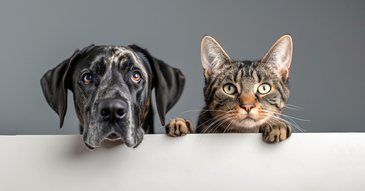 Ai-generert bilde av hun og katt