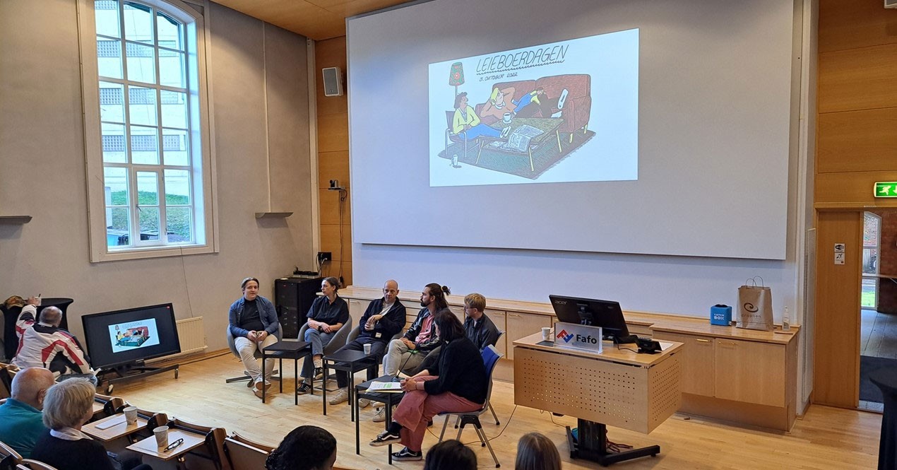 foto fra Leieboerdagen i 2022 hvor vi også arrangerte politisk debatt.