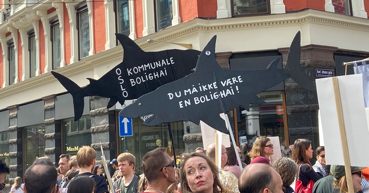 Bilde fra 1. mai toget i Oslo