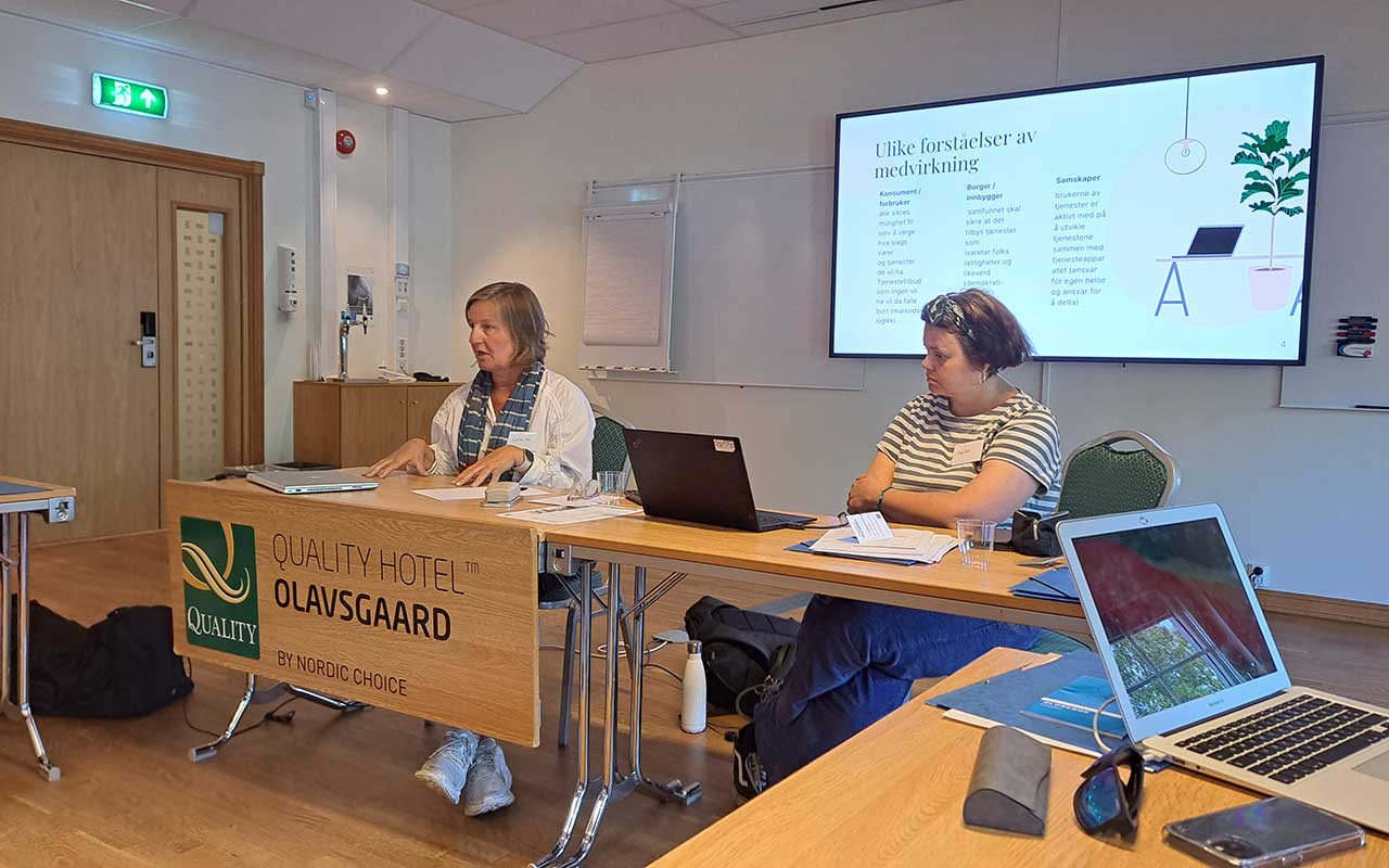 Bilde fra medvirkningskurs på Olavsgaard hotel på Lillestrøm.